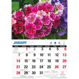 Beautiful Flowers - 2024 Rectangle Wall Calendar 16 Months Floral Art Home Decor