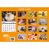 Cute Cats - 2024 Rectangle Wall Calendar 16 Months Planner Animal Pets Photos - Front View