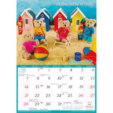 Life of Teddy - 2024 Rectangle Wall Calendar 13 Months Planner Adventures Gift - Side View