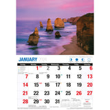 Beautiful Australia - 2024 Rectangle Wall Calendar 16 Months Scenic Landscapes - Side View