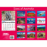 Icons of Australia - 2024 Rectangle Wall Calendar 16 Months Famous Landmarks - Front View