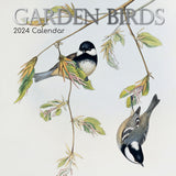 Illustrated Garden Birds - 2024 Square Wall Calendar Pets Animals 16 Months