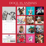 Dogs as Animals 2024 Square Wall Calendar Pets Animals 16 Months Premium Planner - Front View