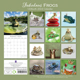 Fabulous Frogs - 2024 Square Wall Calendar Pets Animals 16 Month Premium Planner - Front View
