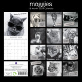 Moggies - 2024 Square Wall Calendar Pets Animals 16 Months Premium Planner Gift - Front View