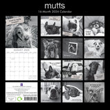 Mutts - 2024 Square Wall Calendar Pets Animals 16 Month Premium Planner New Year - Front View