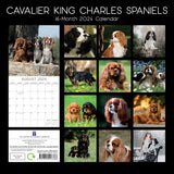 Cavalier King Charles Spaniels - 2024 Square Wall Calendar Dog 16 Months Planner
