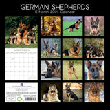 German Shepherds - 2024 Square Wall Calendar Pets Dog 16 Months Premium Planner - Front View