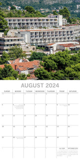Abandoned 2024 Square Wall Calendar 16 Month Art Planner Christmas New Year Gift - Top-Down View