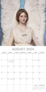 Angels - 2024 Square Wall Calendar 16 Month Arts Planner Christmas New Year Gift - Side View