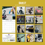 Banksy - 2024 Square Wall Calendar 16 Month Arts Planner Christmas New Year Gift - Front View