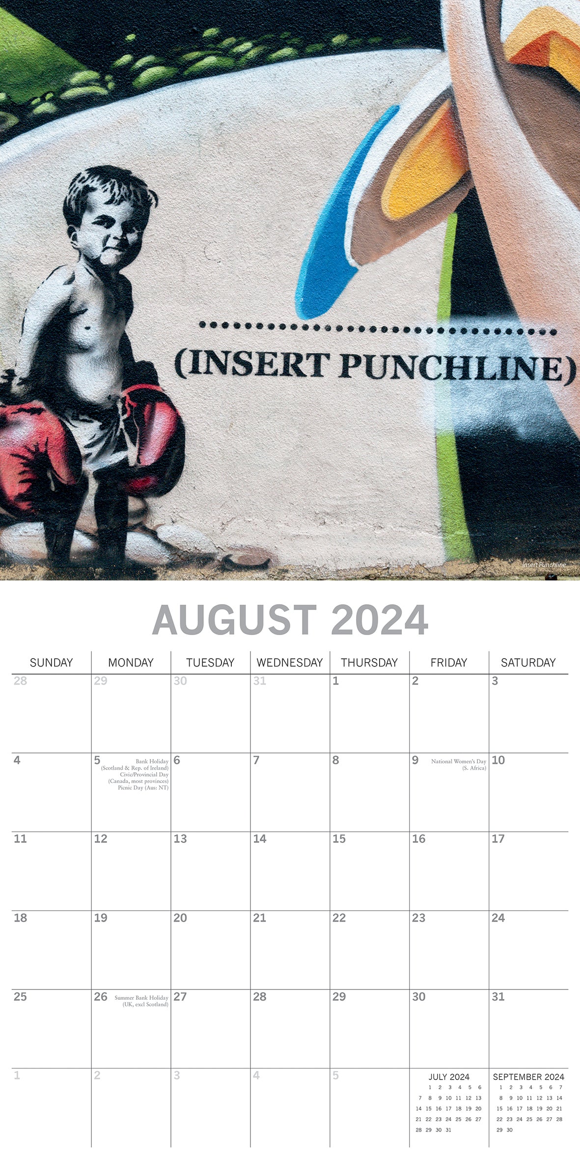 Banksy - 2024 Square Wall Calendar 16 Month Arts Planner Christmas New Year Gift
