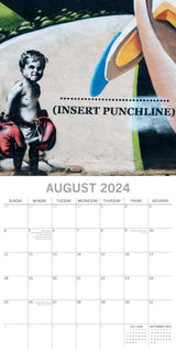 Banksy - 2024 Square Wall Calendar 16 Month Arts Planner Christmas New Year Gift - Side View