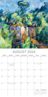 Cezanne 2024 Square Wall Calendar 16 Months Arts Planner Christmas New Year Gift - Side View