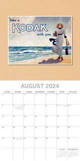 Classic Advertising - 2024 Square Wall Calendar 16 Months Arts Planner New Year - Top-Down View