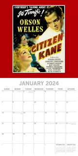 Classic Movie Posters - 2024 Square Wall Calendar 16 Months Arts Planner Gift