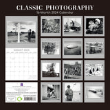 Classic Photography - 2024 Square Wall Calendar 16 Months Arts Planner Xmas Gift - Front View