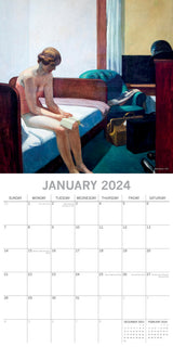 Edward Hopper - 2024 Square Wall Calendar 16 Months Arts Planner Christmas Gift - Side View