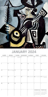 Picasso 2024 Square Wall Calendar 16 Months Arts Planner Christmas New Year Gift - Side View