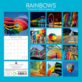 Rainbows 2024 Square Wall Calendar 16 Month Arts Planner Christmas New Year Gift - Front View