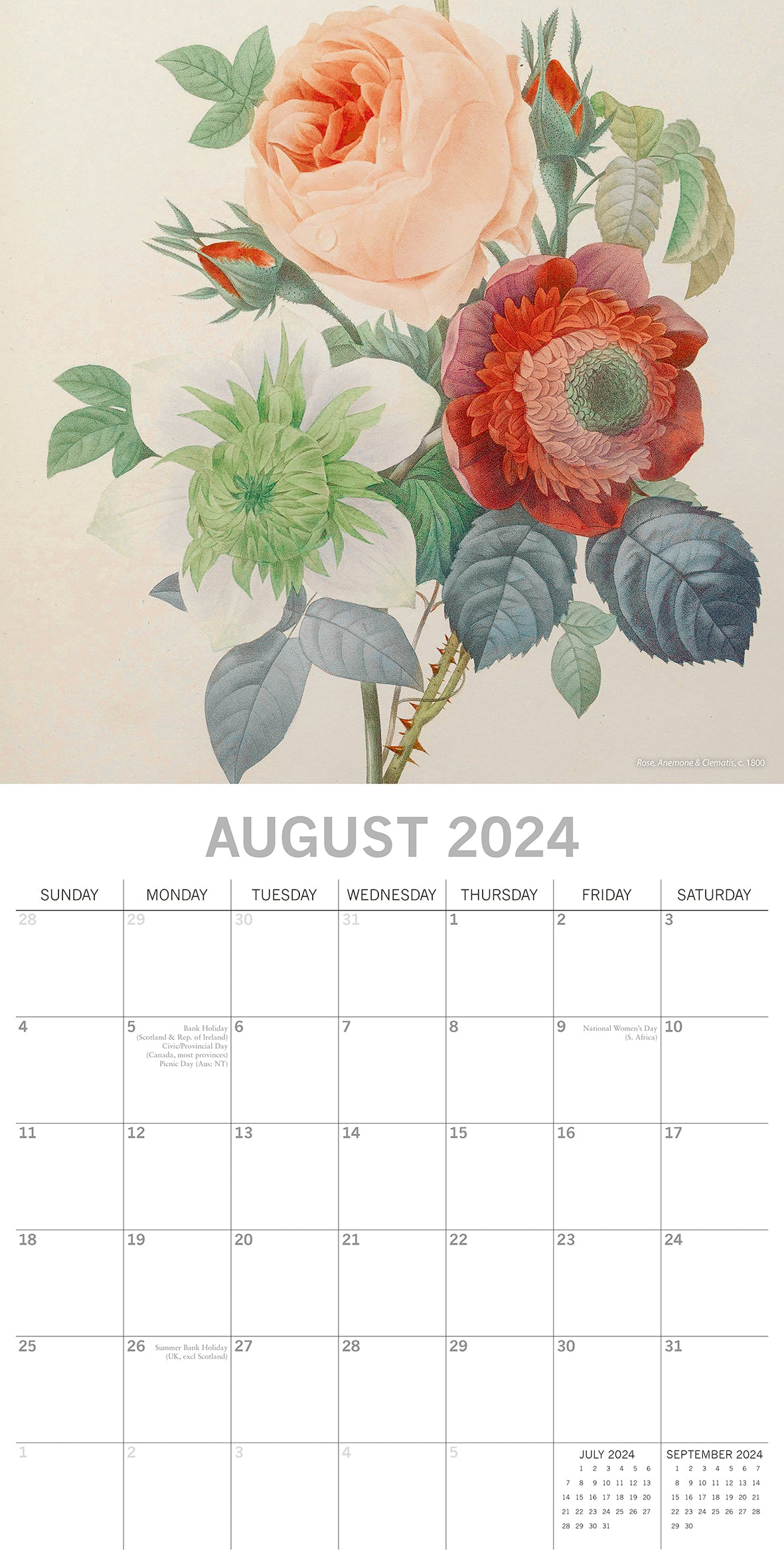 Redout? 2024 Square Wall Calendar 16 Months Arts Planner Christmas New Year Gift