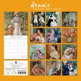 Renoir - 2024 Square Wall Calendar 16 Month Arts Planner Christmas New Year Gift - Front View