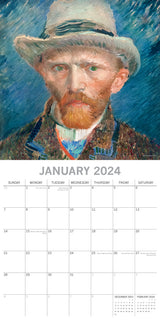 Van Gogh 2024 Square Wall Calendar 16 Month Arts Planner Christmas New Year Gift