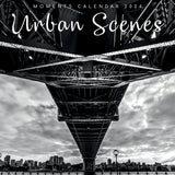 Urban Scenes - 2024 Square Wall Calendar 16 Months Black & White Planner Gift
