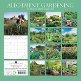 Allotment Gardening - 2024 Square Wall Calendar 16 Months Floral Planner Gift - Front View