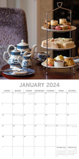Afternoon Tea - 2024 Square Wall Calendar 16 Month Food Planner New Year Gift - Side View