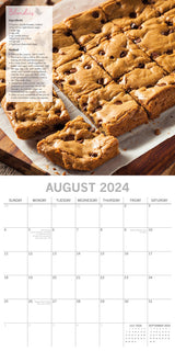 Baking - 2024 Square Wall Calendar 16 Month Food Planner w Delicious Recipes - Top-Down View