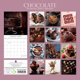Chocolate - 2024 Square Wall Calendar 16 Months Food Planner Xmas New Year Gift - Front View