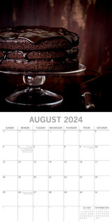 Chocolate - 2024 Square Wall Calendar 16 Months Food Planner Xmas New Year Gift - Top-Down View