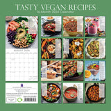 Tasty Vegan Recipes - 2024 Square Wall Calendar 16 Months Food Planner Xmas Gift - Front View
