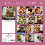 Tasty Vegetarian Recipes - 2024 Square Wall Calendar 16 Months Food Planner Gift - Front View