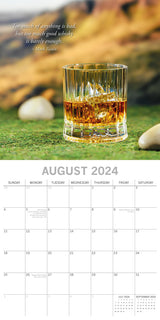 Whisky - 2024 Square Wall Calendar 16 Months Food Wine Beer Drink Planner - Top-Down View