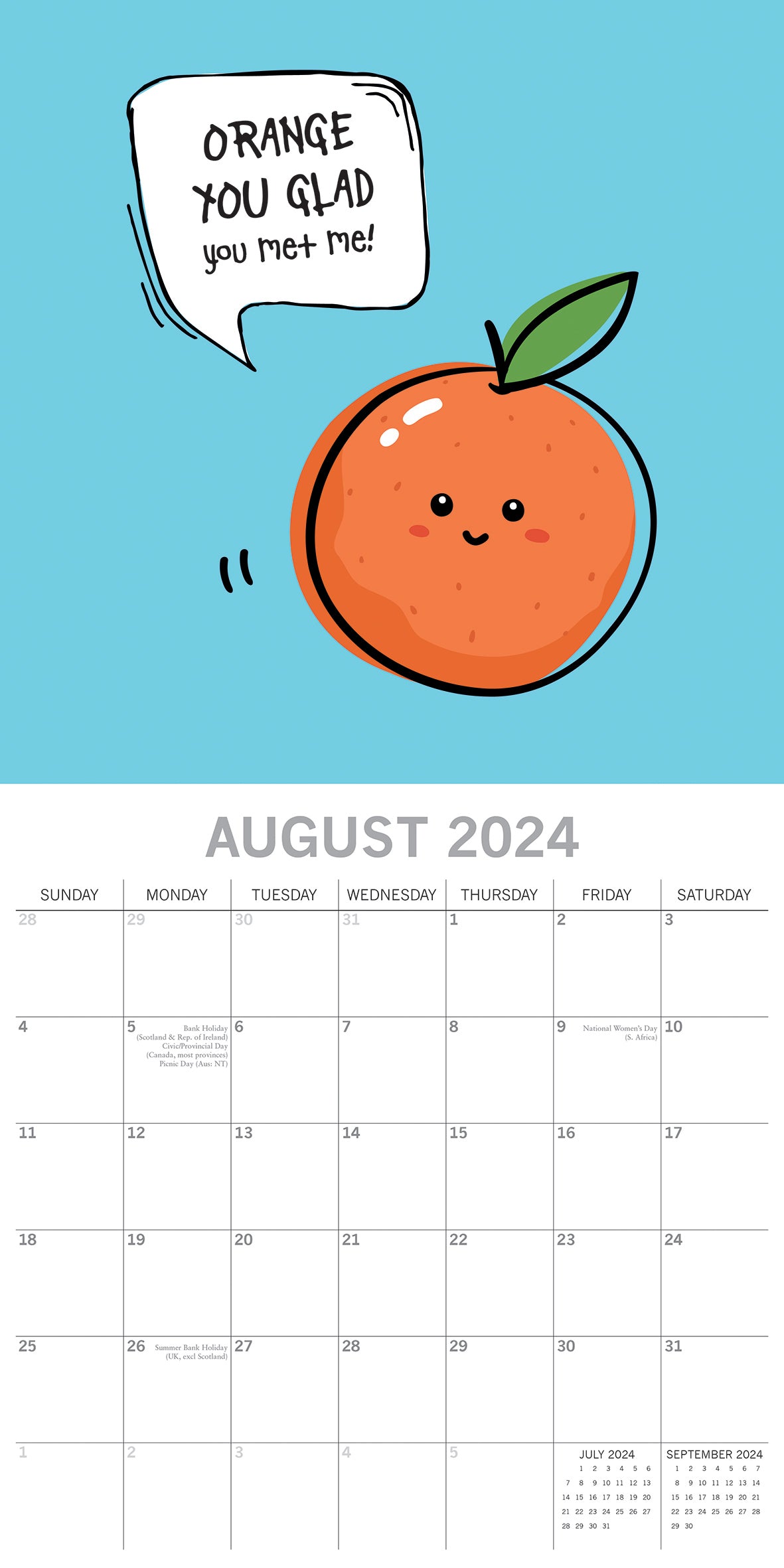 Avo Great Day 2024 Square Wall Calendar 16 Months Fun Planner Xmas New Year Gift