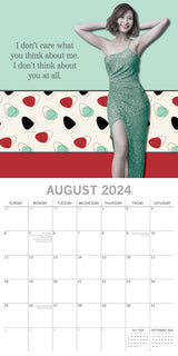 Bitchy Talk - 2024 Square Wall Calendar 16 Month Planner Christmas New Year Gift - Top-Down View