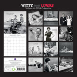 Witty One Liners - 2024 Square Wall Calendar 16 Months Fun Planner New Year Gift