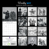 Wrinkly Wit - 2024 Square Wall Calendar 16 Months Funny Planner New Year Gift - Front View