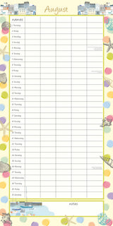 By the Sea Family Organiser - 2024 Square Wall Calendar 16 Months School Planner