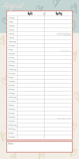 His & Hers Organiser - 2024 Square Wall Calendar 16 Months Planner New Year Gift - 45-Degree Angle