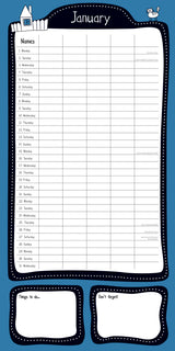 Home Family Organiser 2024 Square Wall Calendar 16 Month School Planner New Year - Side View