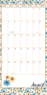 Mum's Organiser 2024 Square Wall Calendar 16 Months School Planner New Year Gift - 45-Degree Angle