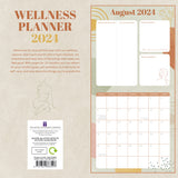 Wellness Planner - 2024 Square Wall Calendar 16 Months Health Mindset Planner - Front View