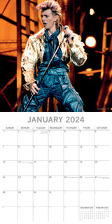 David Bowie - 2024 Square Wall Calendar 16 Month Planner Christmas New Year Gift