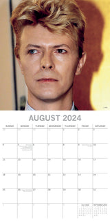David Bowie - 2024 Square Wall Calendar 16 Month Planner Christmas New Year Gift - Top-Down View