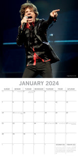 Rolling Stones - 2024 Square Wall Calendar 16 Months Planner Xmas New Year Gift