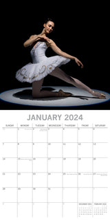 Ballet - 2024 Square Wall Calendar 16 Months Lifestyle Dancing Planner New Year
