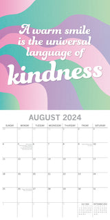 Be Kind - 2024 Square Wall Calendar 16 Months Lifestyle Planner New Year Gift